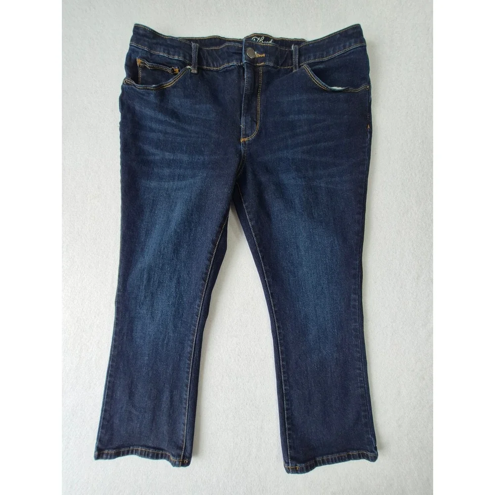 Universal Thread Mens Dark Wash Straight Leg Stretch Denim Jeans 14W